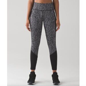 Lululemon Fit Physique Tight Leggings, Luon Suited Jacquard Black White